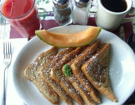 Golden french toast at Mama Leone's